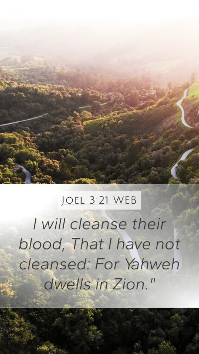 Joel 3:21 WEB Bible Verse Image