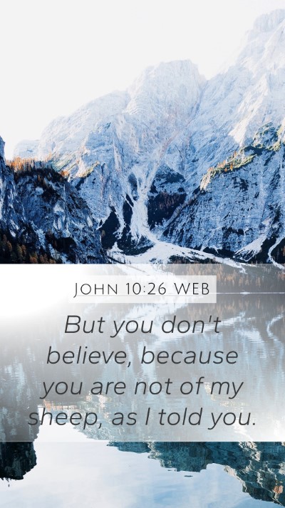 John 10:26 WEB Bible Verse Image
