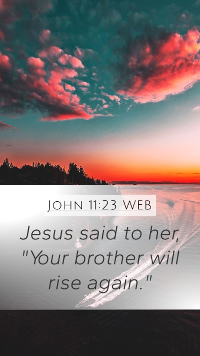 John 11:23 WEB Bible Verse Image