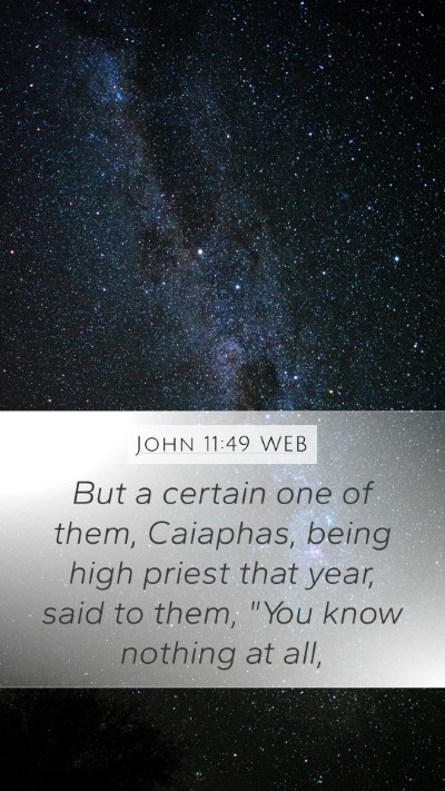 John 11:49 WEB Bible Verse Image