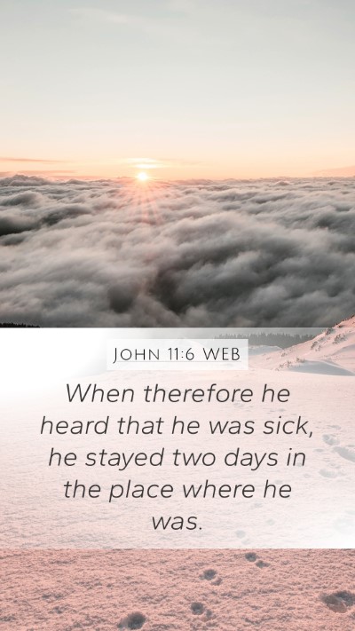 John 11:6 WEB Bible Verse Image
