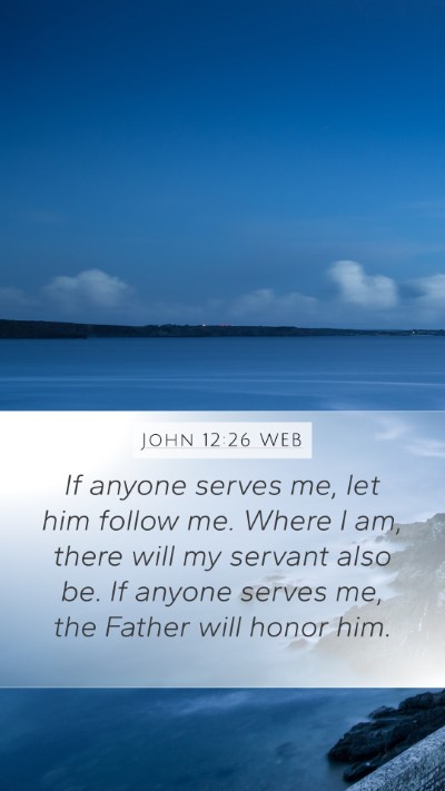 John 12:26 WEB Bible Verse Image