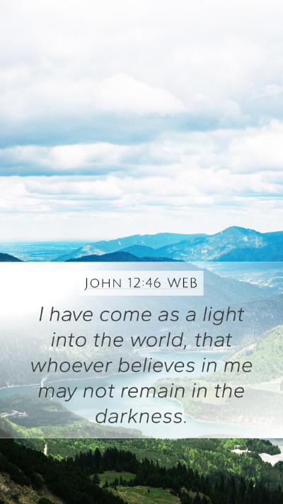 John 12:46 WEB Bible Verse Image