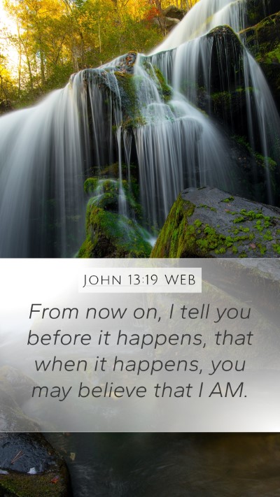 John 13:19 WEB Bible Verse Image