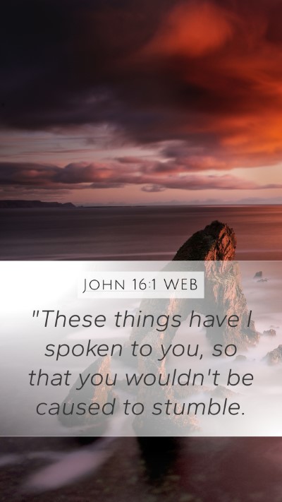 John 16:1 WEB Bible Verse Image