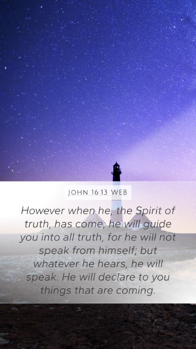 John 16:13 WEB Bible Verse Image