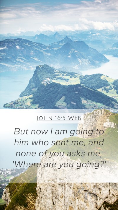 John 16:5 WEB Bible Verse Image