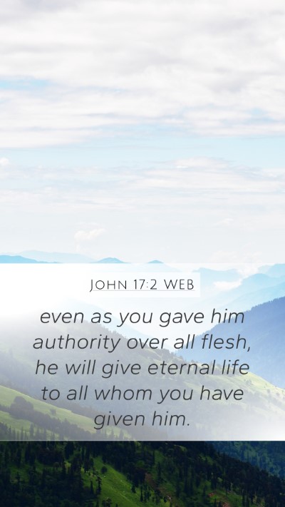 John 17:2 WEB Bible Verse Image