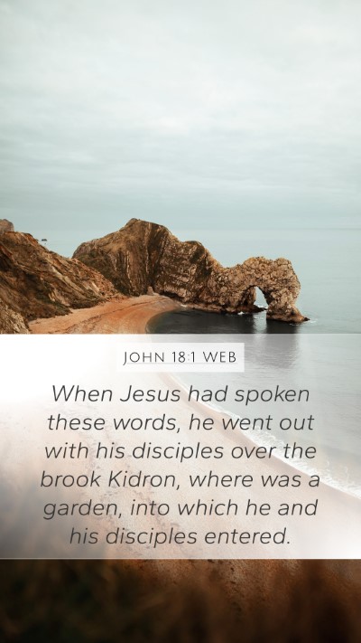 John 18:1 WEB Bible Verse Image