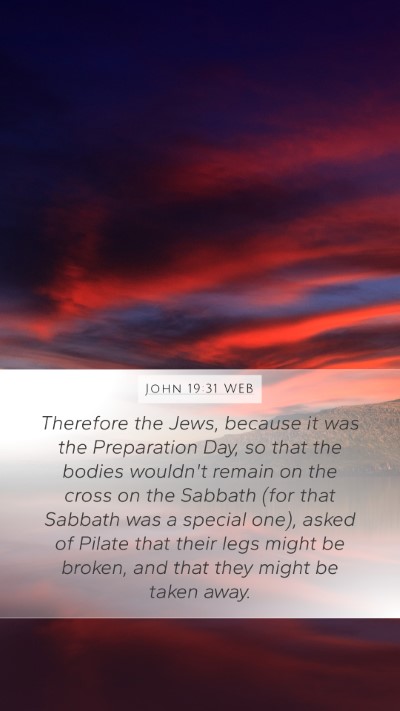 John 19:31 WEB Bible Verse Image