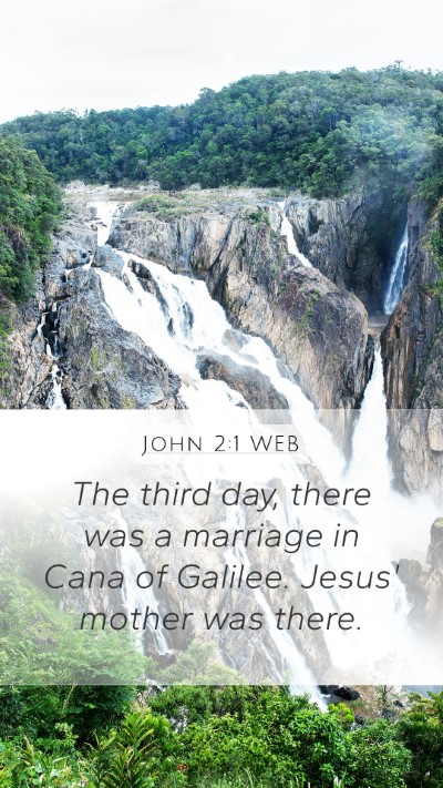 John 2:1 WEB Bible Verse Image