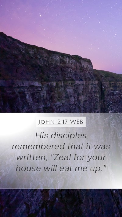 John 2:17 WEB Bible Verse Image