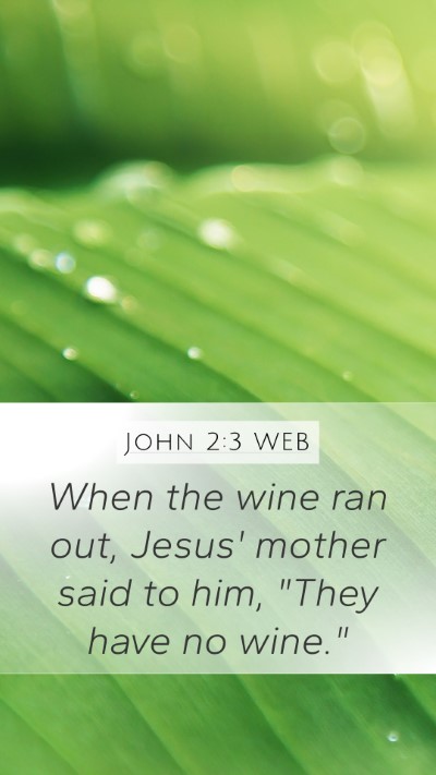 John 2:3 WEB Bible Verse Image