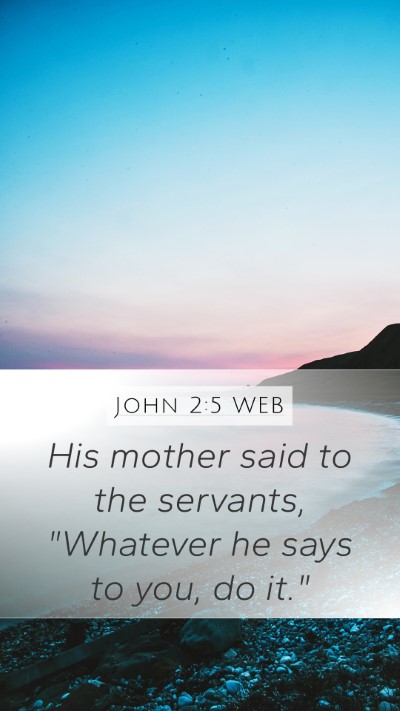 John 2:5 WEB Bible Verse Image