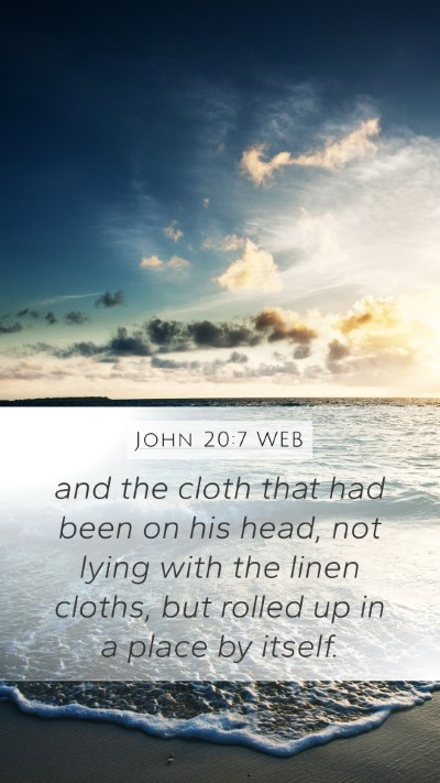 John 20:7 WEB Bible Verse Image