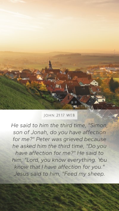 John 21:17 WEB Bible Verse Image