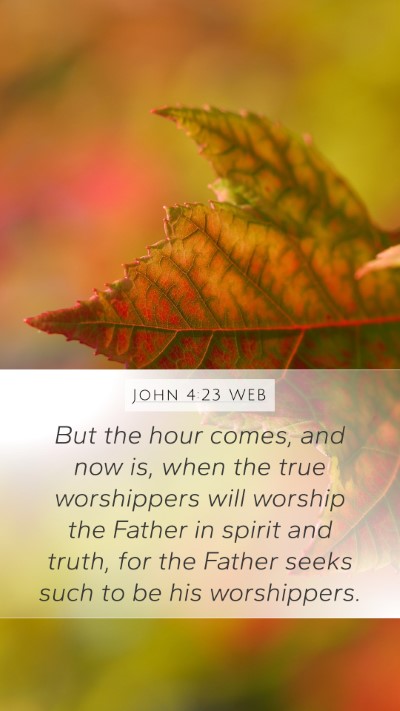 John 4:23 WEB Bible Verse Image