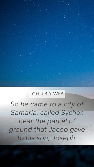 John 4:5 WEB Bible Verse Image