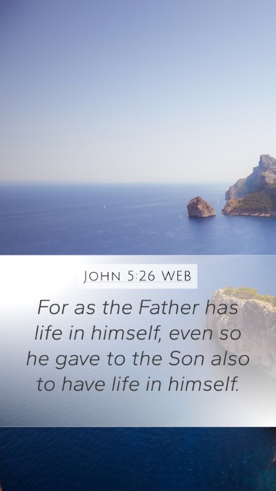 John 5:26 WEB Bible Verse Image