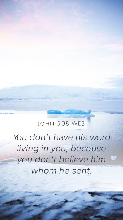 John 5:38 WEB Bible Verse Image