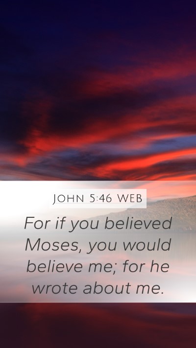 John 5:46 WEB Bible Verse Image