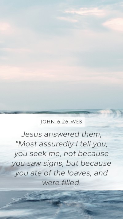 John 6:26 WEB Bible Verse Image
