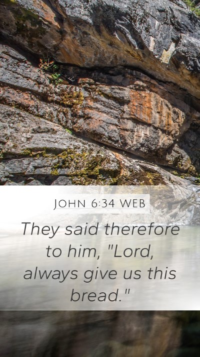 John 6:34 WEB Bible Verse Image
