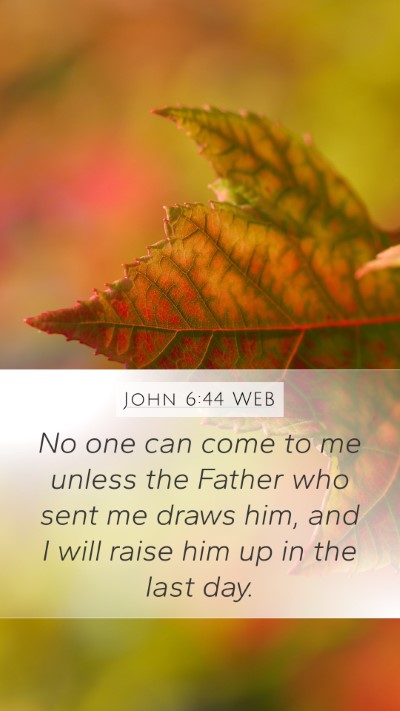 John 6:44 WEB Bible Verse Image