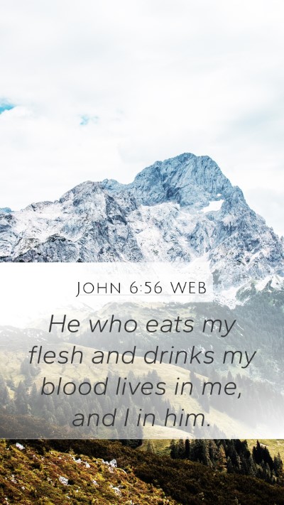 John 6:56 WEB Bible Verse Image