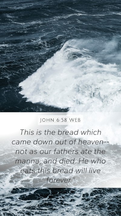 John 6:58 WEB Bible Verse Image