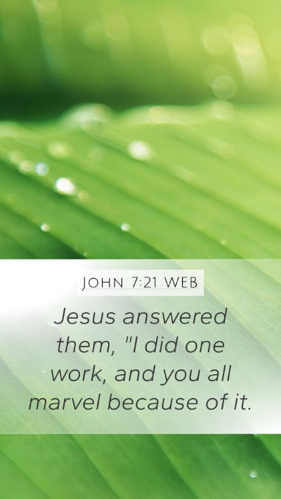 John 7:21 WEB Bible Verse Image
