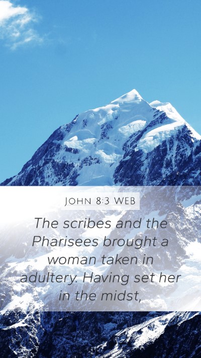 John 8:3 WEB Bible Verse Image