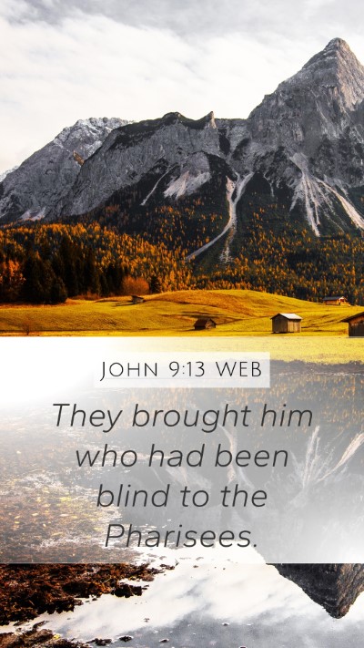 John 9:13 WEB Mobile Phone Wallpaper - They brought him who had been blind to the - Mobile Bible Verse Wallpaper