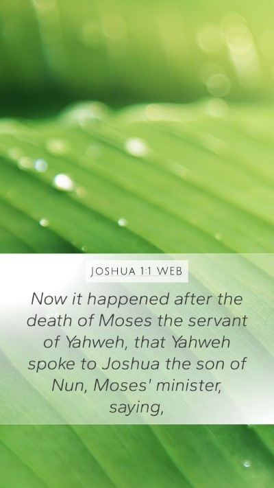 Joshua 1:1 WEB Bible Verse Image