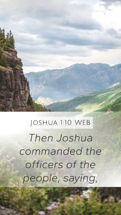 Joshua 1:10 WEB Bible Verse Image