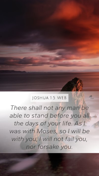 Joshua 1:5 WEB Bible Verse Image