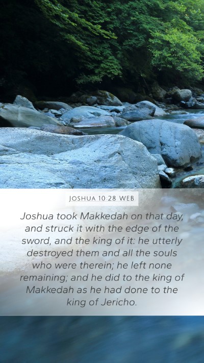 Joshua 10:28 WEB Bible Verse Image