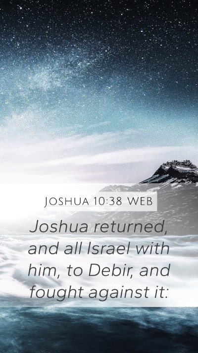 Joshua 10:38 WEB Bible Verse Image