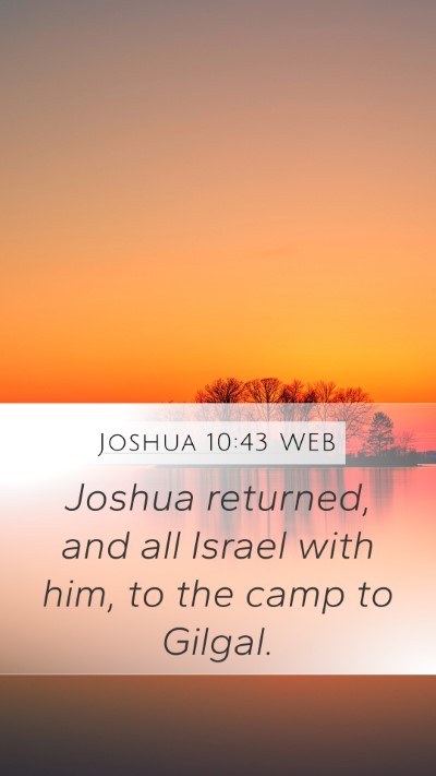 Joshua 10:43 WEB Bible Verse Image