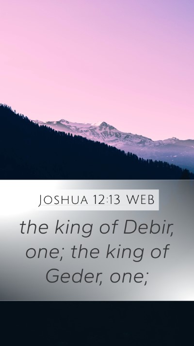 Joshua 12:13 WEB Bible Verse Image