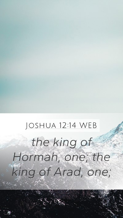 Joshua 12:14 WEB Mobile Phone Wallpaper - the king of Hormah, one; the king of Arad, - Mobile Bible Verse Wallpaper