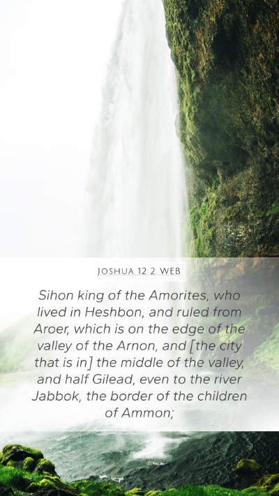 Joshua 12:2 WEB Bible Verse Image
