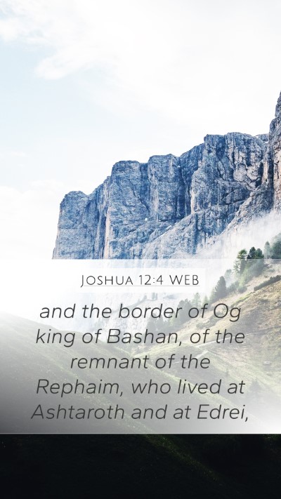 Joshua 12:4 WEB Bible Verse Image