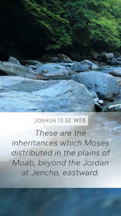 Joshua 13:32 WEB Mobile Phone Wallpaper - These are the inheritances which Moses - Mobile Bible Verse Wallpaper