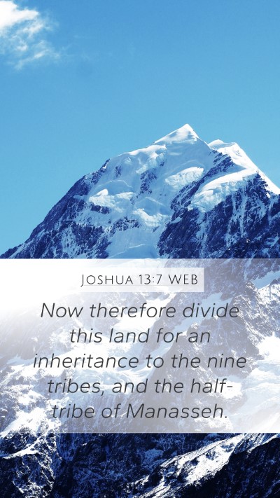 Joshua 13:7 WEB Bible Verse Image