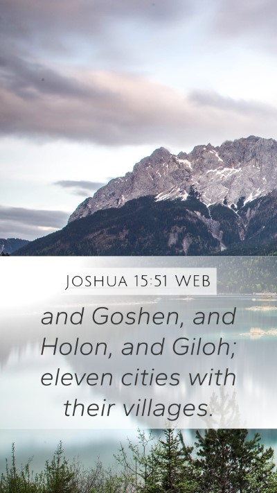 Joshua 15:51 WEB Bible Verse Image