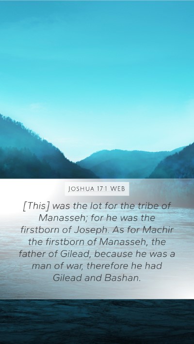 Joshua 17:1 WEB Bible Verse Image