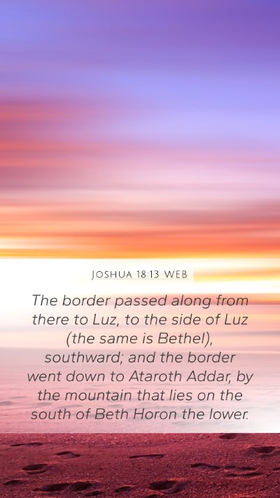 Joshua 18:13 WEB Bible Verse Image