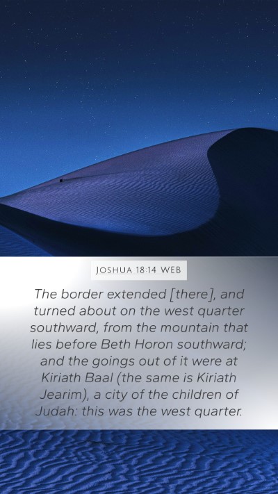 Joshua 18:14 WEB Bible Verse Image