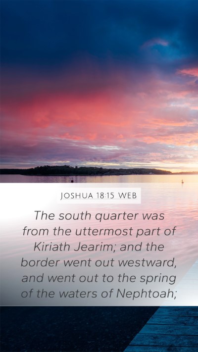 Joshua 18:15 WEB Bible Verse Image